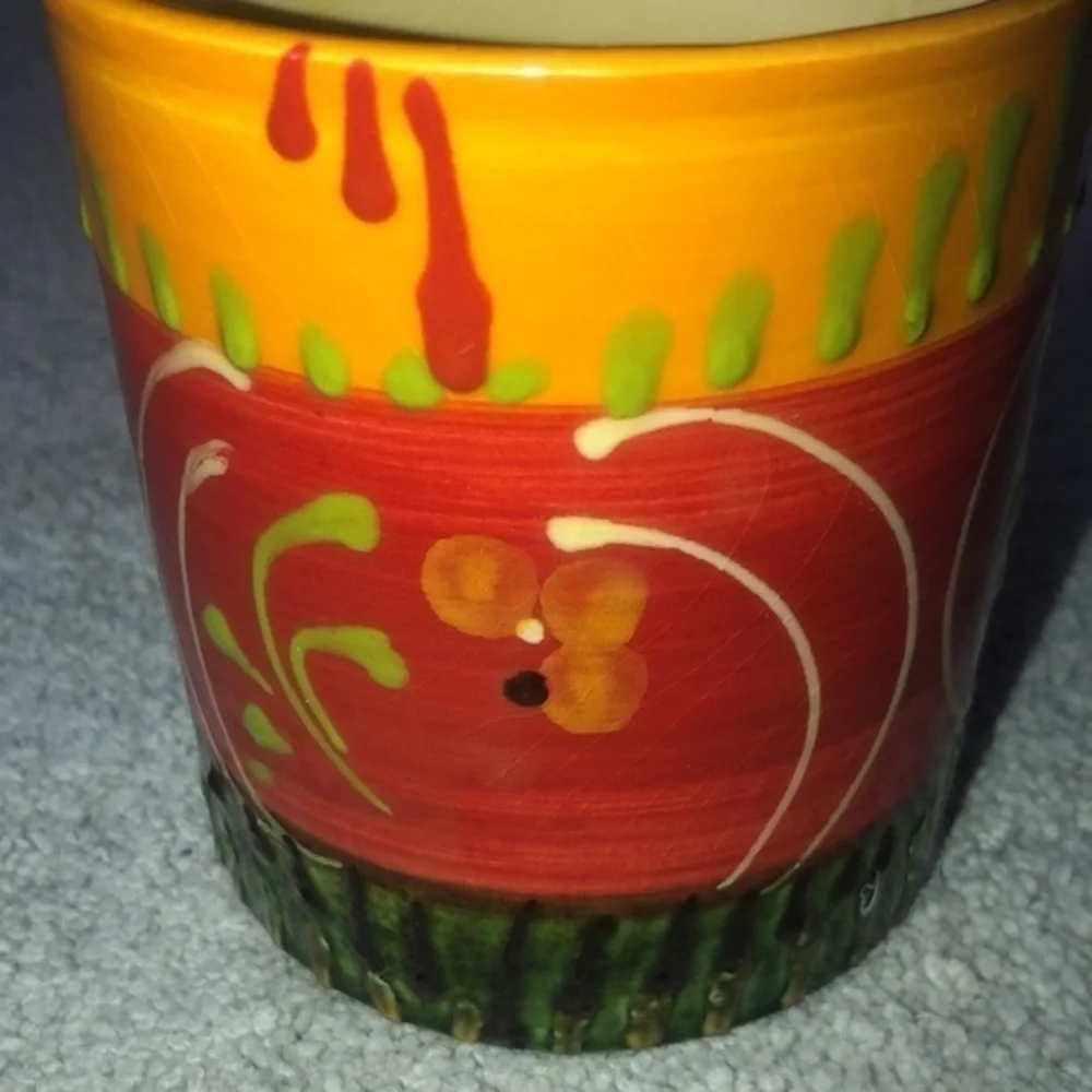Pier 1 Imports Antique Soleil Hand‎ Painted Coffee Mug